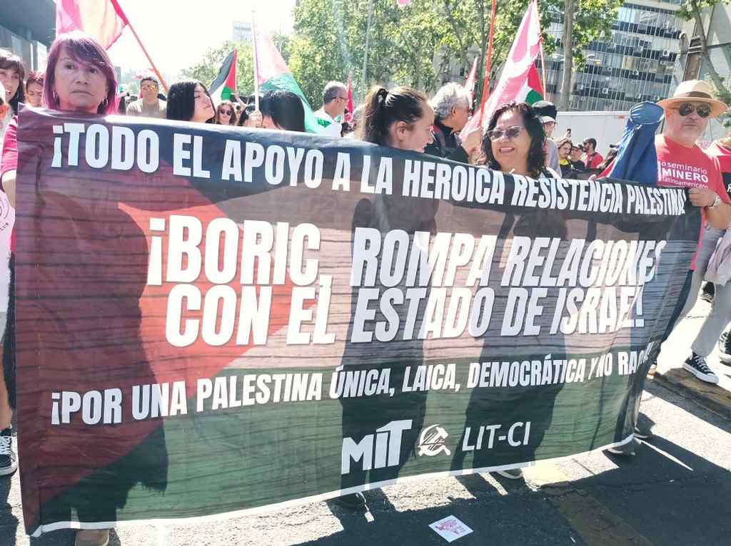 Manifestación en la Alameda pide parar genocidio en Gaza y romper relaciones con Israel