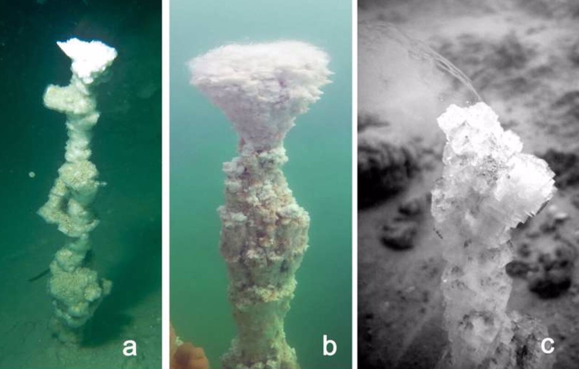 Espectaculares chimeneas naturales descubiertas en el Mar Muerto