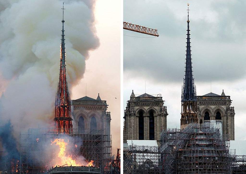 Macron visita Notre Dame cinco años después del devastador incendio que quemó la catedral