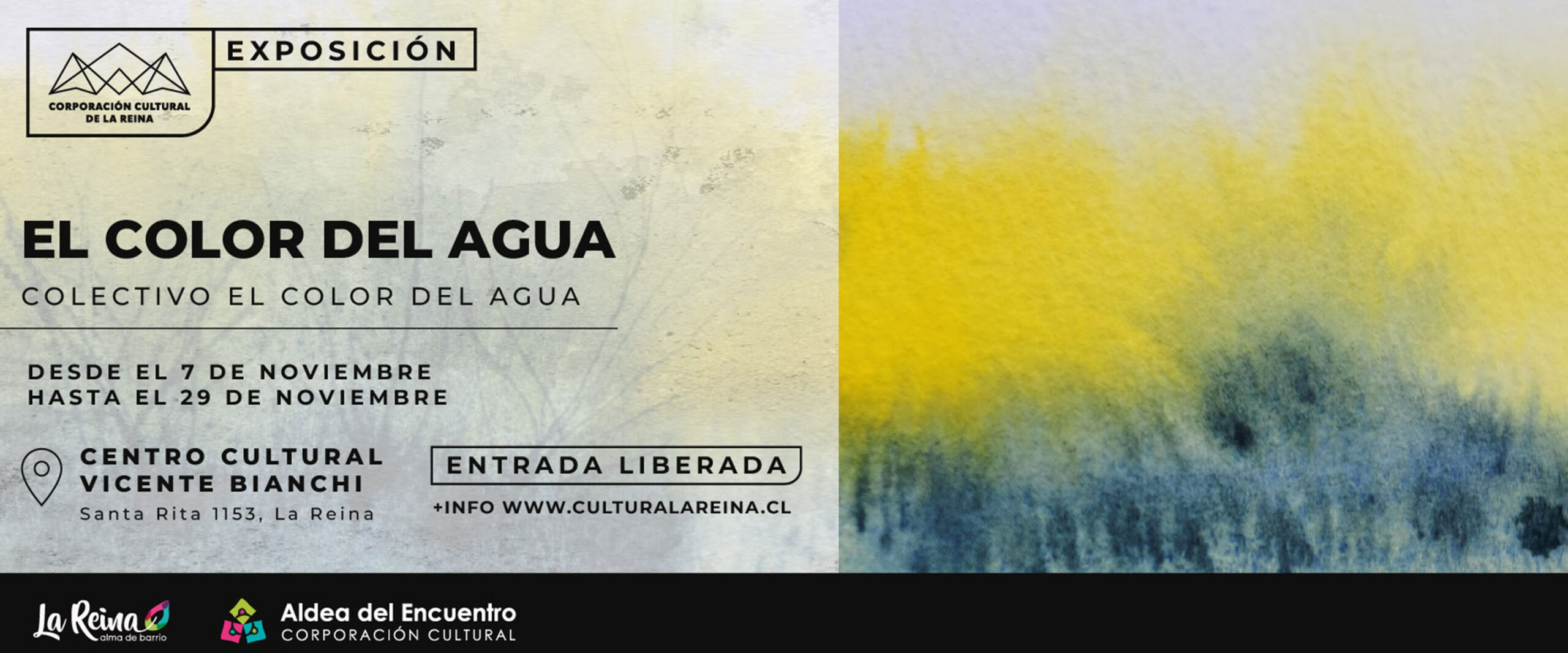 Inauguran exposición de acuarelas “El Color del Agua” en La Reina