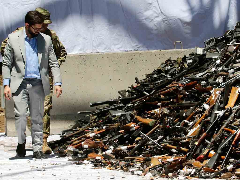 Casi 25 mil armas de fuego son destruidas en AZA